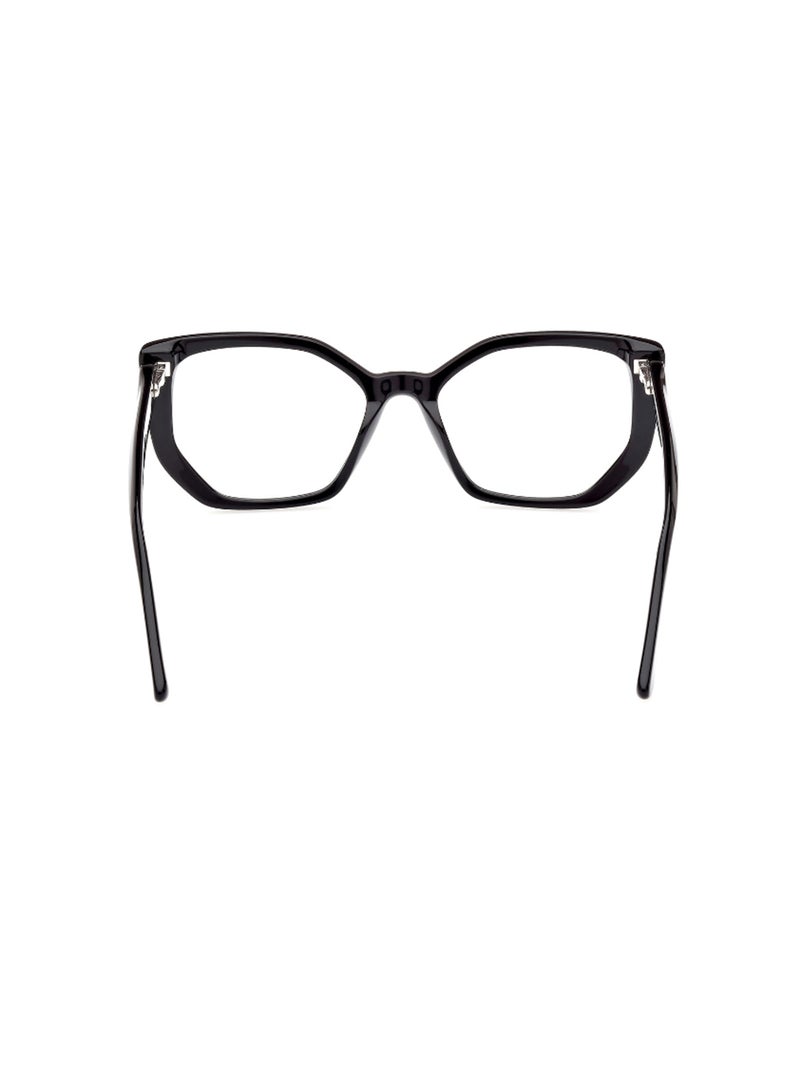 GUESS Women's Asymmetrical Shape Eyeglass Frames - GU296600152 - Lens Size: 52 Mm - Shiny Black - Image 4